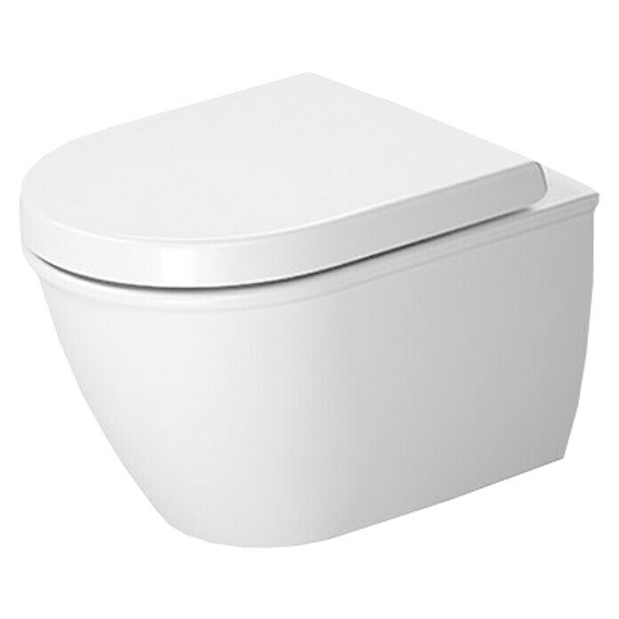 Duravit Darling New Wand-WC Compact (Mit Spülrand, Mit schmutzabweisender Glasur, Spülform: Tief, WC Abgang: Waagerecht, Weiß)