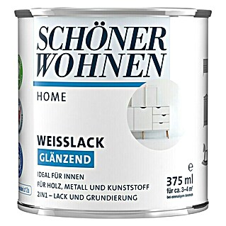 SCHÖNER WOHNEN-Farbe Home Weißlack (Reinweiß, 375 ml, Glänzend)