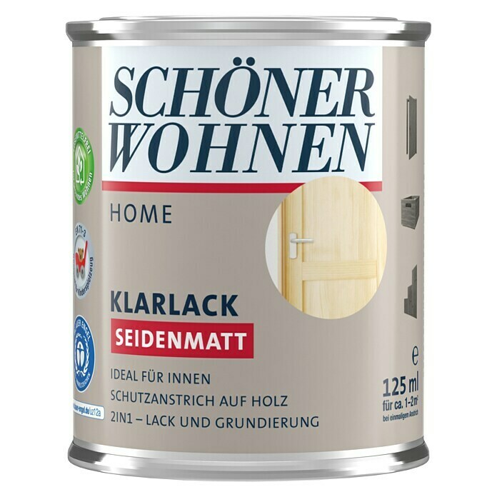 Schöner Wohnen DurAcryl Klarlack (Farblos, 125 ml, Seidenmatt)