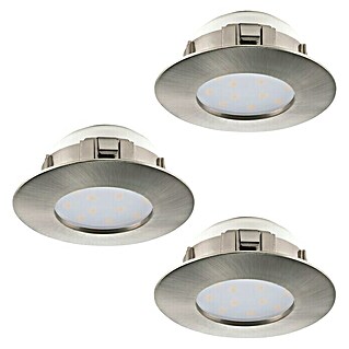 Eglo Set ugradbenih LED svjetiljki Pineda (18 W, Mat nikal, 3 Kom., Topla bijela, 7,8 x 3,5 cm)