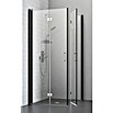 Camargue Eckdusche (L x B x H: 90 x 90 x 195 cm, Beschichtet, Stärke: 6 mm, Schwarz)
