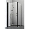 Camargue Eckdusche (L x B x H: 100 x 100 x 195 cm, Beschichtet, Stärke: 6 mm, Schwarz)