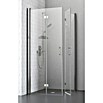 Camargue Eckdusche (L x B x H: 80 x 100 x 195 cm, Beschichtet, Stärke: 6 mm, Silber)