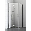 Camargue Eckdusche (L x B x H: 100 x 90 x 195 cm, Beschichtet, Stärke: 6 mm, Silber)