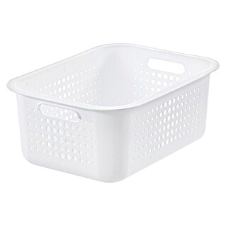 SmartStore Opbergbox Basket Recycled 15 (l x b x h: 37 x 28 x 15 cm, Wit)