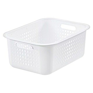 SmartStore Aufbewahrungsbox Basket Recycled 15 (L x B x H: 37 x 28 x 15 cm, Weiß)