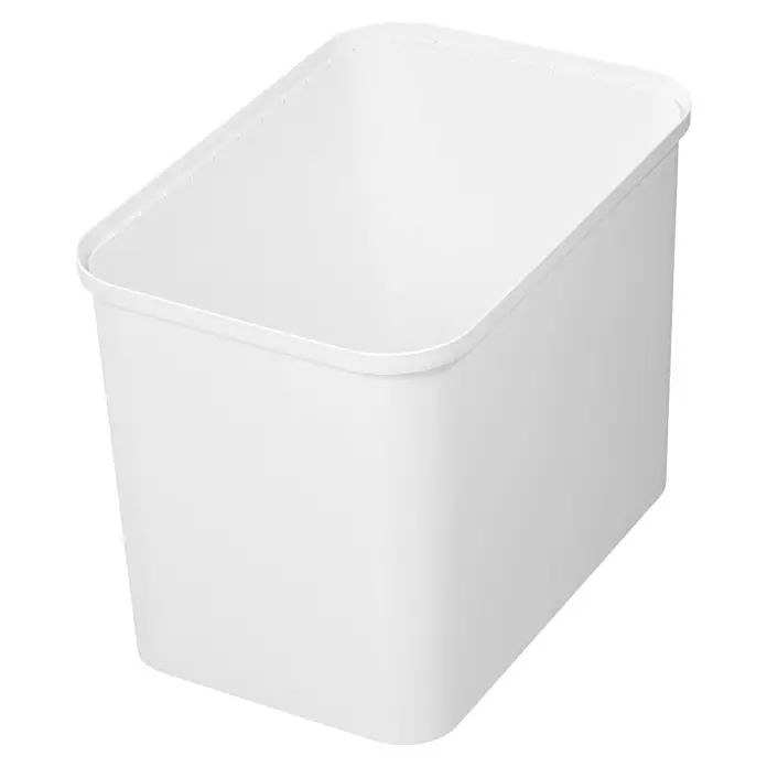 SmartStore Collect Mülltrennsystem - 76 l, Kunststoff, Weiß - Ein schlichter, weißer Aufbewahrungsbehälter aus Kunststoff, ideal für die Organisation im Haushalt. Er ist leer und steht auf einem weißen Hintergrund.