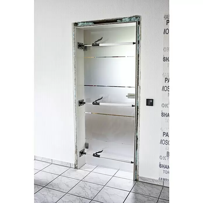 Schnellspann Deckenstützen & Türspanner Montagestütze - Spreizweite: 67 cm - 100 cm - Anwendungsbeispiel