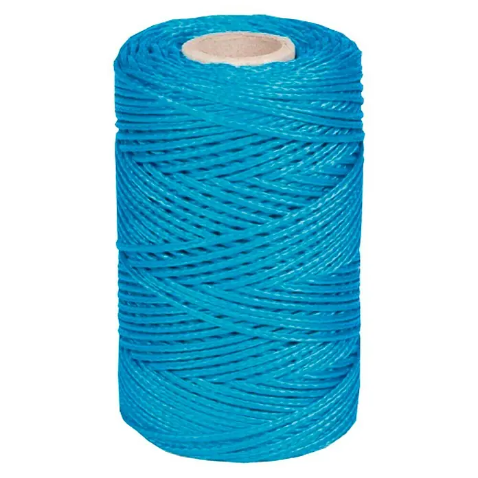 Cordel de albañil 8842 - Ø x L: 1,8 mm x 100 m, Plástico, Azul - Carrete de cuerda azul, ideal para manualidades y envoltorios. La cuerda está enrollada en un carrete de cartón para facilitar su uso.