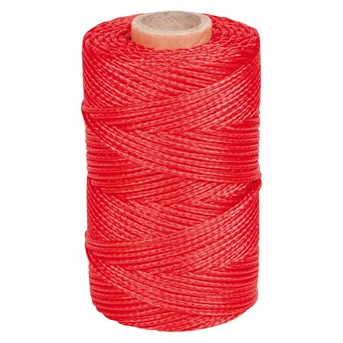 Cordel de albañil 8842 PES - Ø x L: 1,8 mm x 100 m, Plástico, Rojo - Cordel de albañil rojo enrollado en una bobina de cartón. Una herramienta útil para proyectos de construcción.