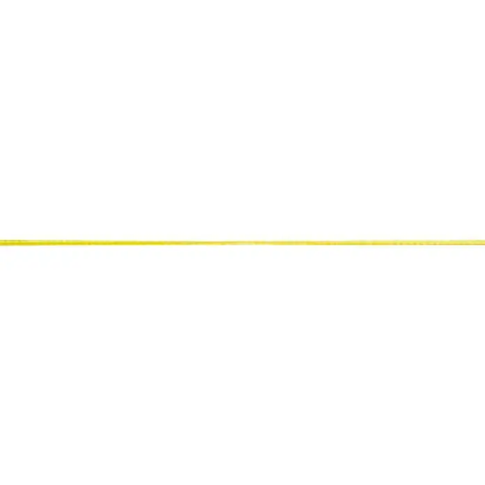 Cordel de albañil 8842 - Ø x L: 1,8 mm x 100 m, Plástico, Amarillo - Una representación de una línea horizontal, caracterizada por varios tonos de amarillo y verde, que se extiende sobre un fondo negro.