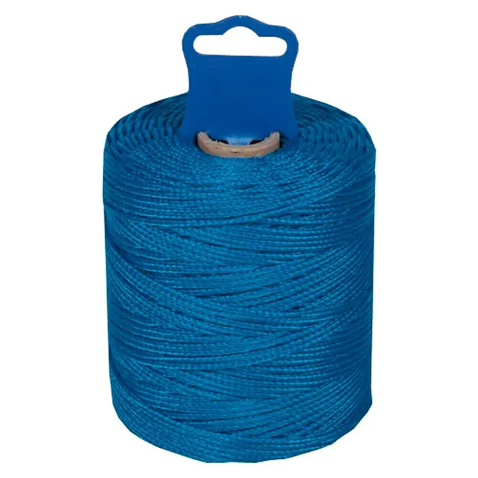 Cordel de albañil 8841 - Ø x L: 1,5 mm x 100 m, Plástico, Azul - Carrete de cuerda de albañil azul con colgador azul. Ideal para trabajos de construcción y diseños en jardinería y paisajismo.