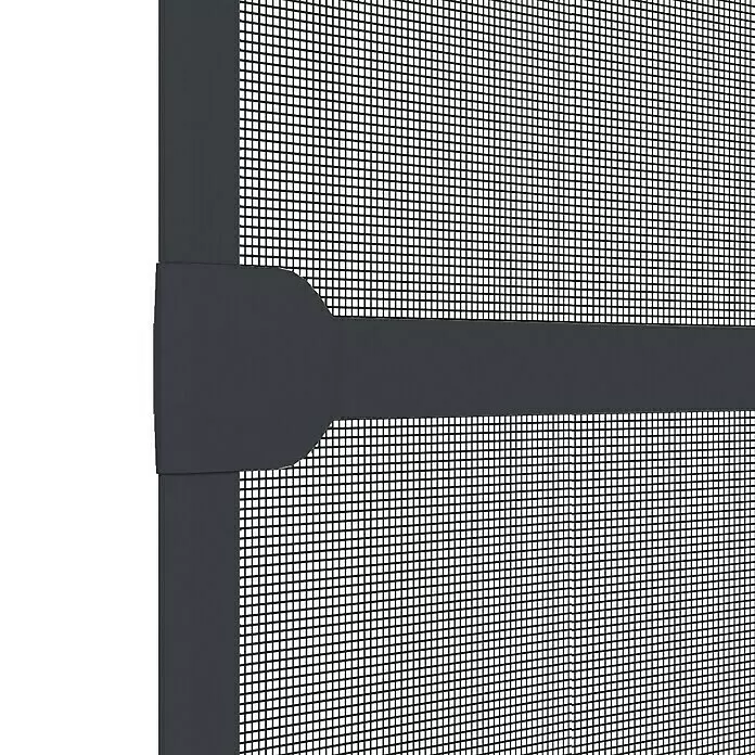 Easy Life easyLINE 2 Insektenschutztür - B x H: 100 x 210 cm, Anthrazit, Montage Insektengitter: Schrauben - Detailaufnahme