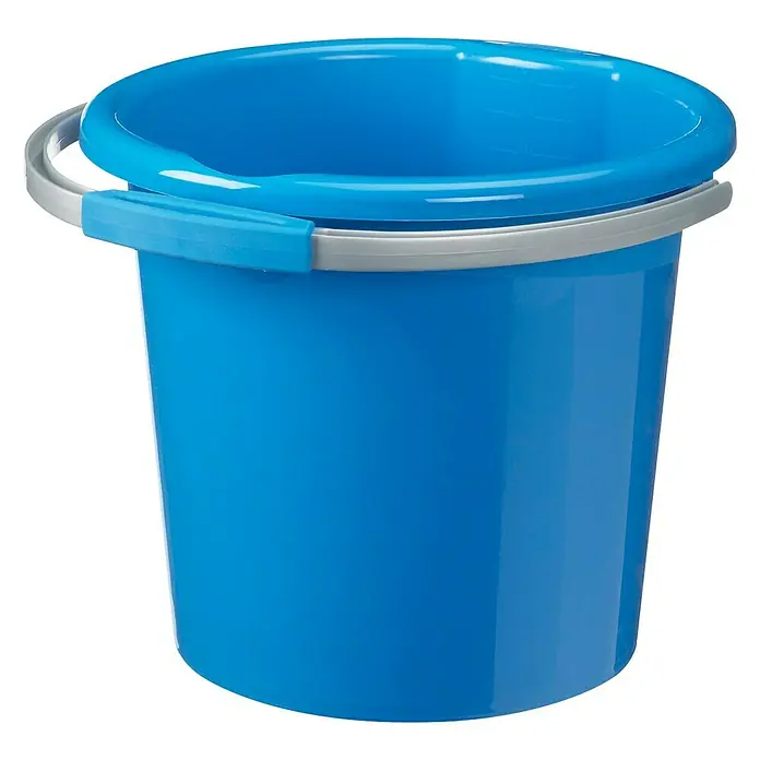 Sunware Waterline Eimer - Blau, 12 l - Blauer Putzeimer mit grauem Henkel. Ideal für den Haushalt, Garten oder andere Reinigungsarbeiten. Stabil und leicht zu transportieren.
