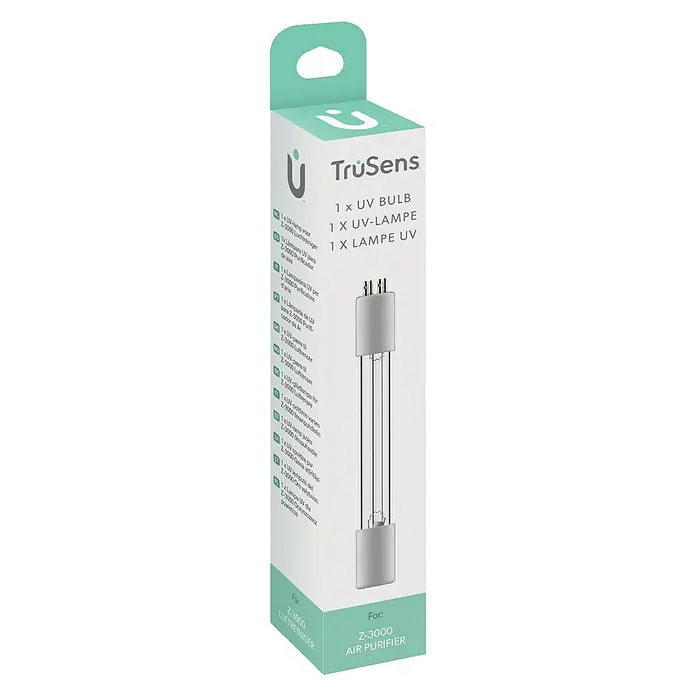 TruSens Ersatzlampe UV - 3,5 x 3,5 x 21,5 cm, Passend für: TruSens Luftreiniger Z-3000 - Verpackung einer TruSens UV-Ersatzlampe für Luftreiniger der Serie Z-3000.