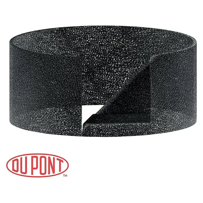 Leitz TruSens Filtro de carbón activo Z-1000 - Específico para: Purificador de aire TruSens Z-2000 - Primer plano de un producto de espuma DuPont, caracterizado por su forma cilíndrica y la distintiva textura de la espuma.