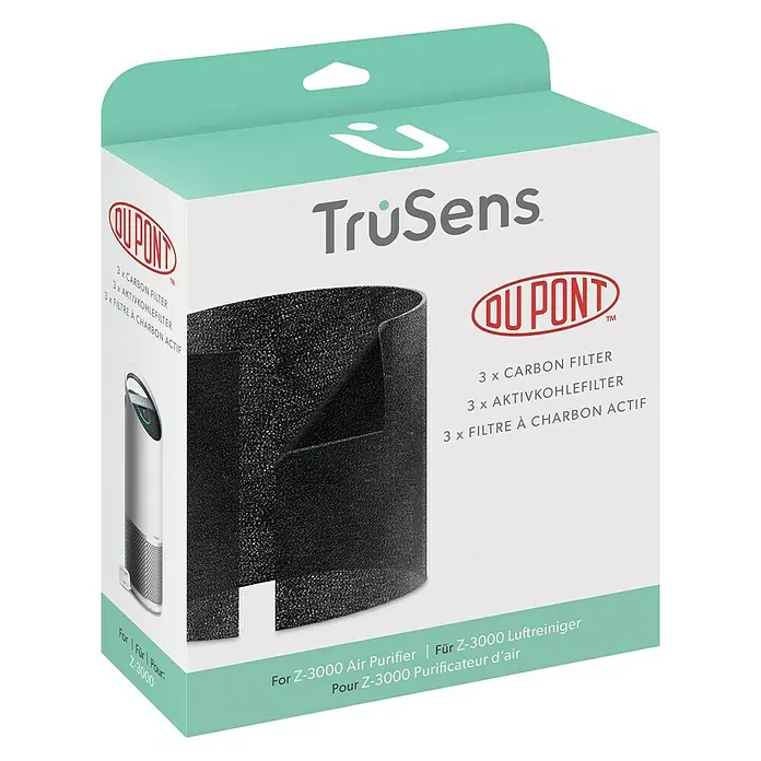 Leitz TruSens Filtro de carbón activo Z-3000 - Específico para: Purificador de aire TruSens Z-2000 - Paquete de filtro purificador de aire TruSens con tecnología DuPont para purificador Z-3000.