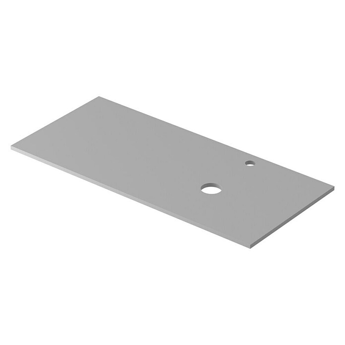Encimera para lavabo Mineral derecha (L x An x Al: 46 x 101 x 1,5 cm, Gris)
