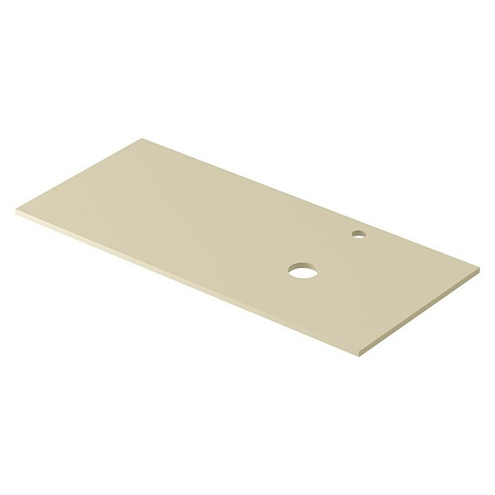 Encimera para lavabo Mineral derecha (L x An x Al: 46 x 121 x 1,5 cm, Crema)