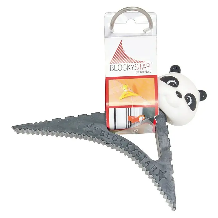 Retenedor para puerta y ventana Blockystar - Multicolor - Sistema de nivelación de baldosas Blockystar con diseño de panda. La herramienta ideal para una instalación precisa de baldosas con un toque lúdico.