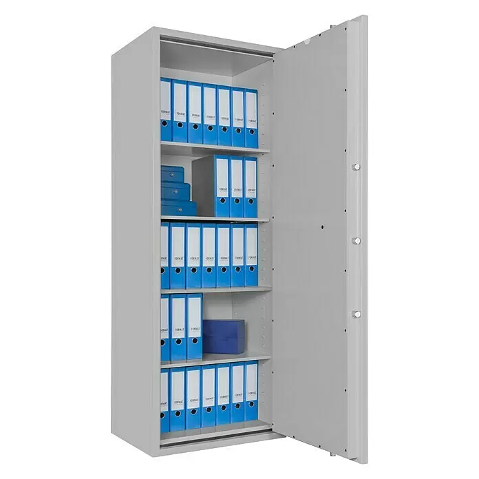 Format Stahlbüroschrank SB Pro 50 - Doppelbart-Hochsicherheitsschloss, L x B x H: 550 x 700 x 1.900 mm - Detailaufnahme