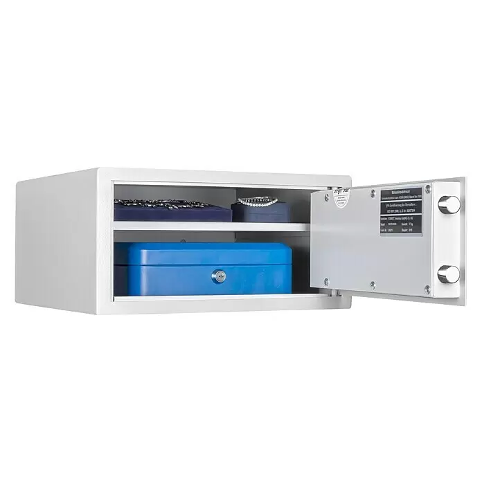 Format Möbeltresor F 1 - L x B x H: 375 x 380 x 190 mm, Doppelbart-Hochsicherheitsschloss, 23 l - Detailaufnahme