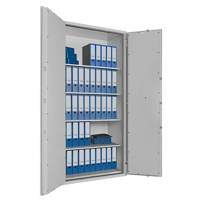 Format Stahlbüroschrank SB Pro 80 Z - Doppelbart-Hochsicherheitsschloss, L x B x H: 550 x 950 x 1.900 mm - Detailaufnahme