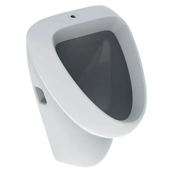 Geberit Urinal Aller - Mit schmutzabweisender Glasur, Zulauf: Oben, Absaugspülung, Weiß - Ein modernes, weißes Urinal für stilvolle Badezimmer. Die graue Innenseite setzt einen schönen Akzent und sorgt für ein elegantes Design.