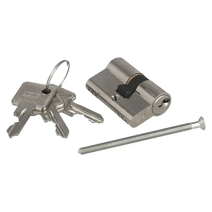 Diamond Doors Profilzylinder - Baulänge innen: 21 mm, Baulänge außen: 26 mm, Anzahl Schlüssel: 3 Stk. - ABUS Türschloss-Zylinder mit drei Schlüsseln und Befestigungsschraube, ideal für die Sicherheit Ihres Zuhauses.