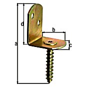 Alberts Escuadra roscada (4 ud., Oro) | BAUHAUS