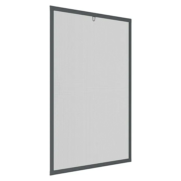 Easy Life easyLINE 2 Insektenschutzfenster - B x H: 100 x 120 cm, Anthrazit, Montage Insektengitter: Klemmen - Bild einer stilvollen Fliegengittertür mit einem stabilen, anthrazitfarbenen Rahmen, ideal für jedes moderne Zuhause.