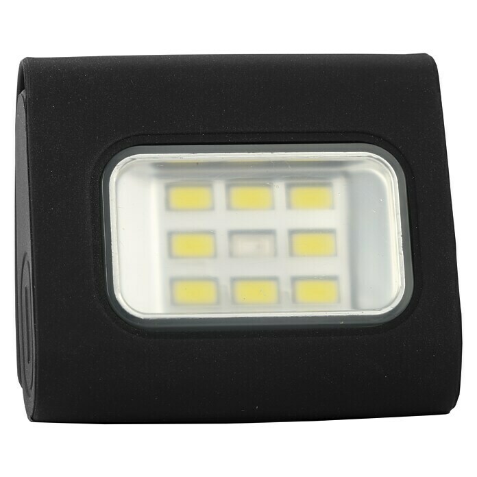 BAUHAUS Linterna portátil LED (1,8 W, Funcionamiento con batería, Negro/Rojo)