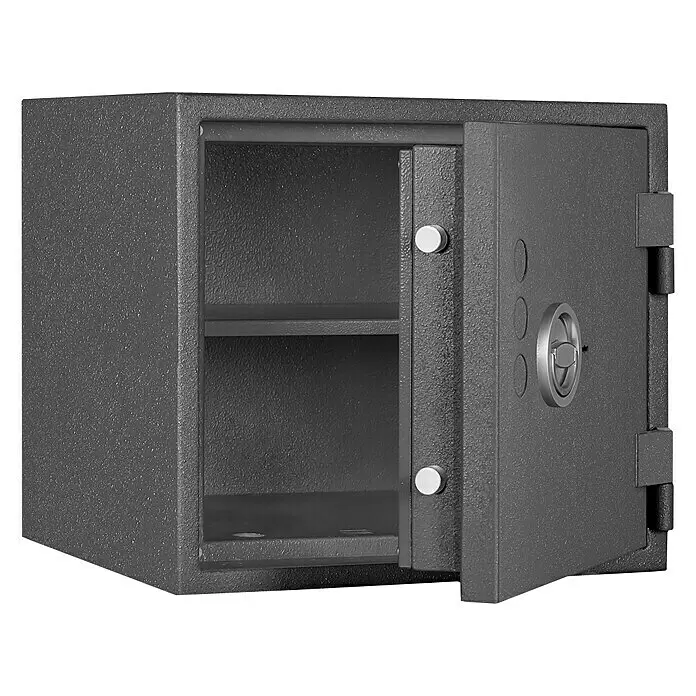 Format Feuerschutztresor PSL 3 - Doppelbart-Hochsicherheitsschloss, L x B x H: 450 x 505 x 450 mm - Anwendungsbeispiel