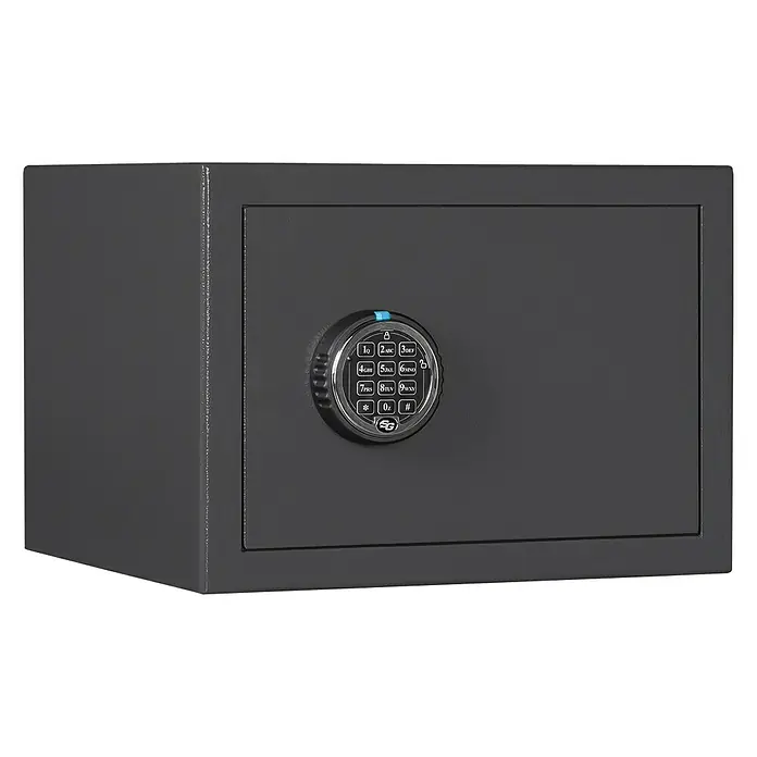 Format Möbeltresor M 410 E - L x B x H: 380 x 420 x 300 mm, Elektronisches Zahlenschloss - Grauer Tresor mit digitalem Zahlenschloss für sichere Aufbewahrung.
