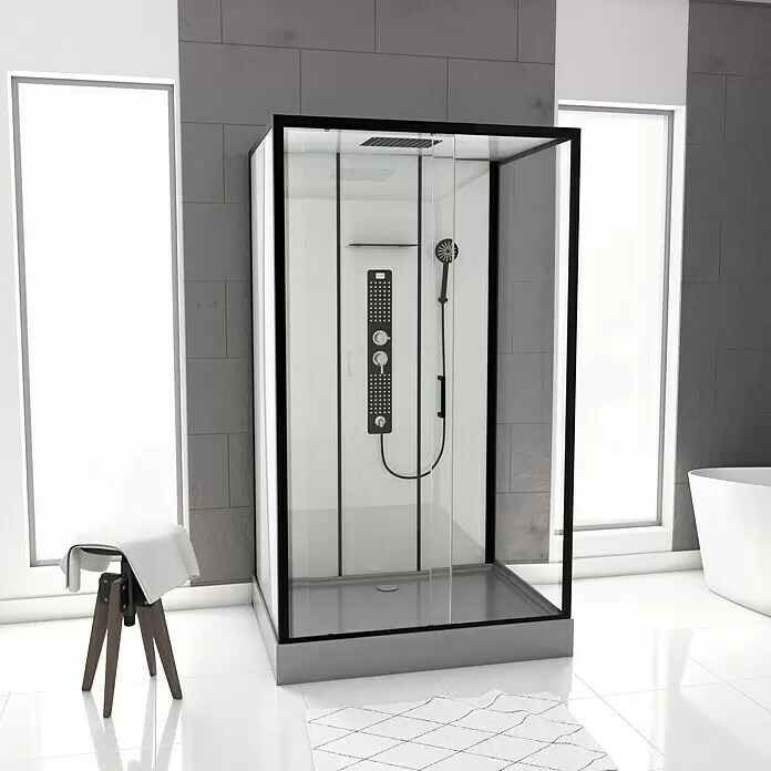 Aurlane Komplettdusche Indus - 115 x 90 x 215 cm, Anthrazit/Silbergrau - Stimmungsaufnahme