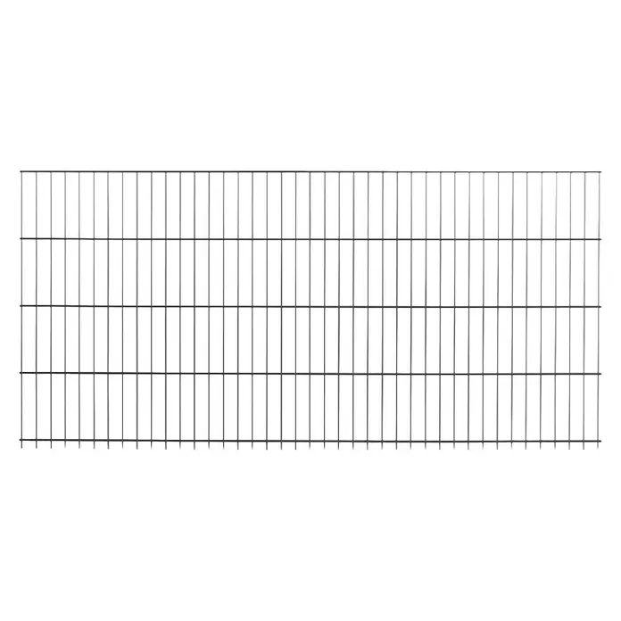 Peddy Shield Zaun-Set ESM2 x 0,75 m, Anthrazit, 31 -tlg., Pfosten zur Bodenmontage
