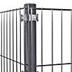 Peddy Shield Zaun-Set (200 x 75 cm, Anthrazit, Mit Eckpfosten und zum Einbetonieren) | BAUHAUS