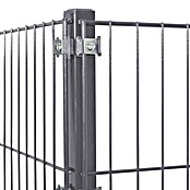 Peddy Shield Zaun-Set (200 x 75 cm, Anthrazit, Mit Eckpfosten zum Aufschrauben) | BAUHAUS