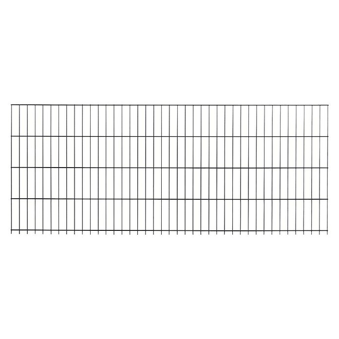 Peddy Shield Zaun-Set (200 x 123 cm, Anthrazit, Mit Standardpfosten zum Aufschrauben) | BAUHAUS