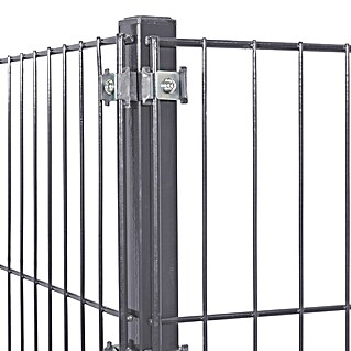 Peddy Shield Zaun-Set (200 x 83 cm, Anthrazit, Mit Eckpfosten zum Aufschrauben)