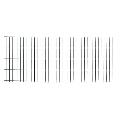 Peddy Shield Zaun-Set DSM (2 x 1,23 m, Anthrazit, 31 -tlg., Mit Montageplatte)