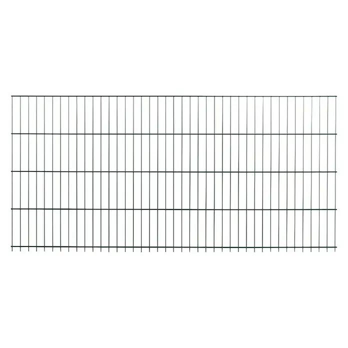 Peddy Shield Zaun-Set - 200 x 100 cm, Grün, Mit Eckpfosten zum Aufschrauben - Stabmattenzaun, eine robuste und langlebige Lösung für die Grundstücksbegrenzung. Optimal für Gärten, Industriegelände und öffentliche Einrichtungen.