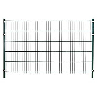 Peddy Shield Zaun-Set (200 x 100 cm, Grün, Mit Eckpfosten und zum Einbetonieren)