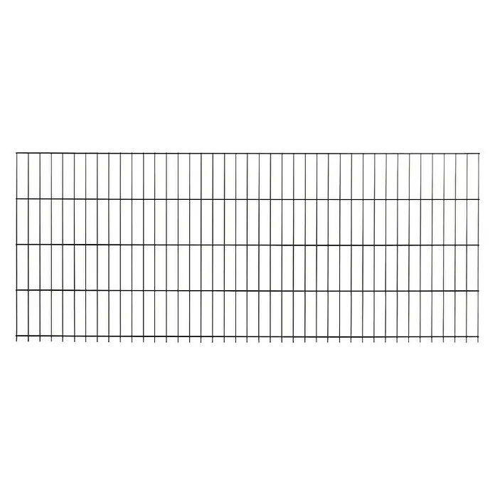 Peddy Shield Zaun-Set DSM - 2 m x 0,83 cm, Anthrazit, 31 -tlg. - Vorderansicht