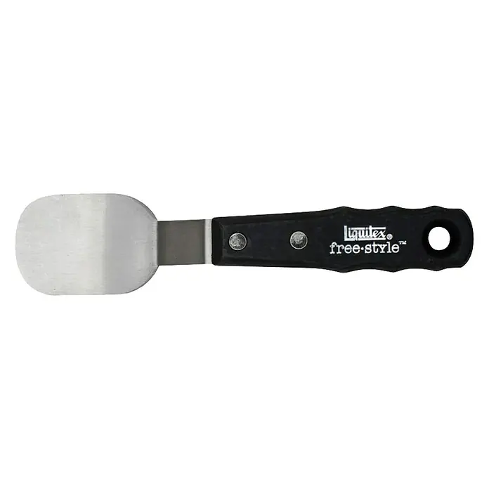 Liquitex Professional Malmesser Large Scale - Nr. 2 - Liquitex Freestyle Malspachtel mit abgerundeter Edelstahlklinge und schwarzem Griff mit Aufhängeloch zum einfachen Verstauen.