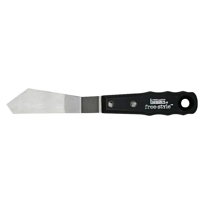 Liquitex Professional Malmesser Large Scale - Nr. 12 - Liquitex Freestyle Malmesser mit abgeschrägter Klinge und schwarzem Griff für Künstler, ideal zum Auftragen von Farbe und Modellieren.