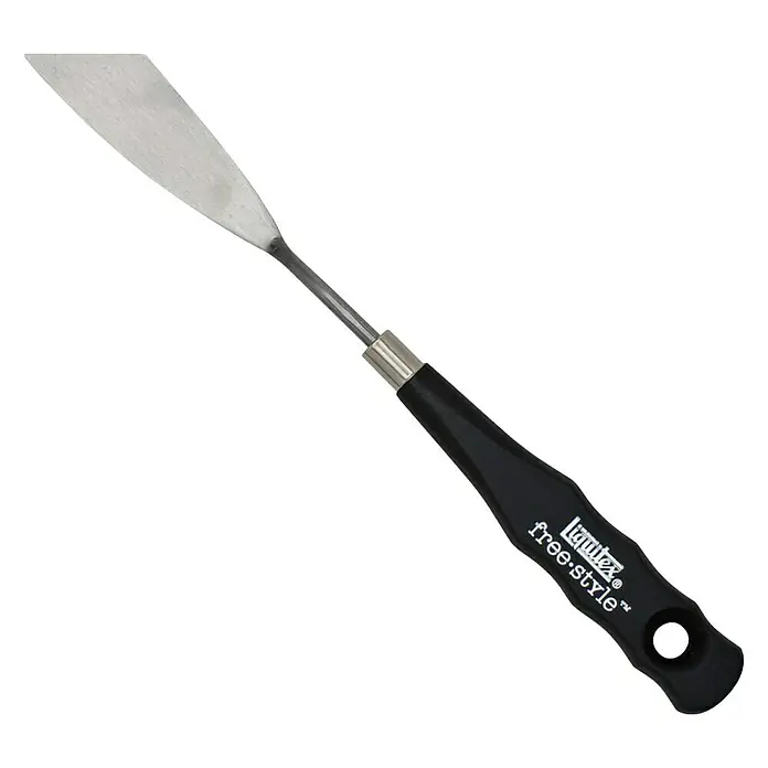 Liquitex Professional Malmesser Traditional Knife - Nr. 4 - Spachtel von Liquitex Free-Style mit Metallblatt und schwarzem Griff zum Auftragen von Farbe.