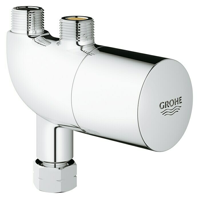 Grohe Thermostat-Ventilunterteil Grohtherm MicroMessing, Chrom Right Side View