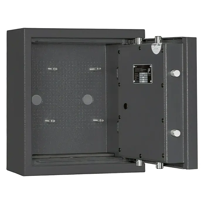 Format Kurzwaffenschrank KWT 900 - Geeignet für: Gemeinsame Aufbewahrung von Waffen und Munition, L x B x H: 170 x 360 x 405 mm, Doppelbart-Hochsicherheitsschloss - Geöffneter Tresor mit robustem Design. Ideal zur sicheren Aufbewahrung wertvoller Gegenstände und Dokumente. Hoher Sicherheitsstandard garantiert.