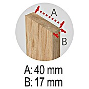 Holzklappbock Standard (Tragkraft: 400 kg bei 2 Holzböcken, Höhe: 74 cm, Kiefer)